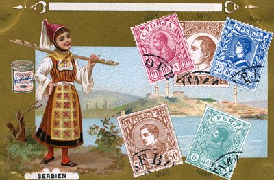 Serbian Postage Stamps, 1897 by European School